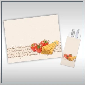 Tovagliette carta e buste portaposate personalizzate