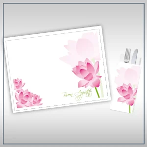 Tovagliette carta e buste portaposate personalizzate